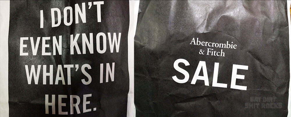 It's just like the message on the shopping bag says.